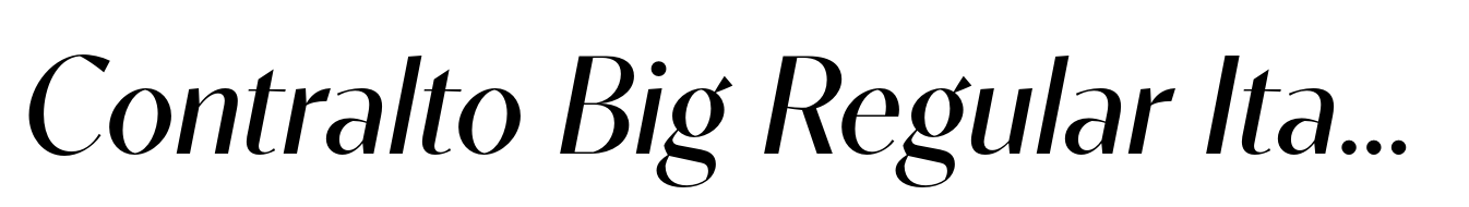 Contralto Big Regular Italic
